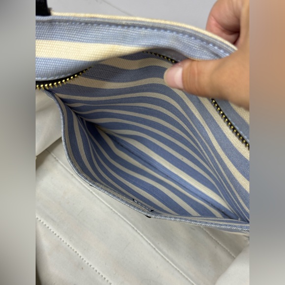 Kate Spade On Purpose Sailing Stripe Canvas Bow Tote - Picture 11 of 13